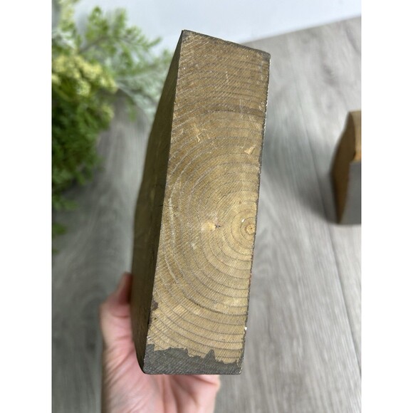 Vintage Handcrafted Wood Santa Claus & Child Figurine Folk Art Primitive 2 Pc - Picture 6 of 9